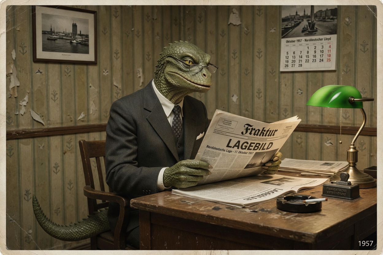 Reptil liest Lagebild